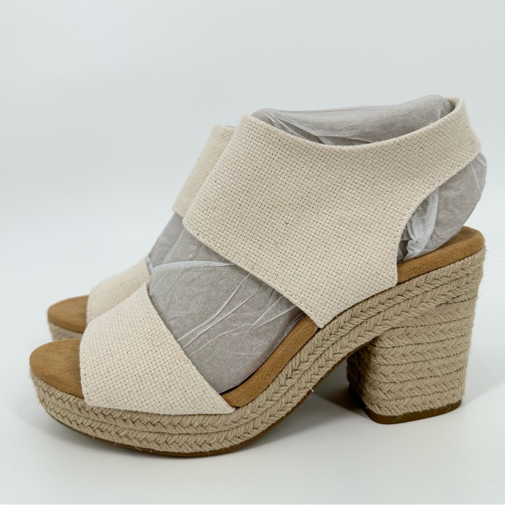 Tom’s Majorca Rope Platform Sandal Natural Basket Weave - Picture 4 of 13